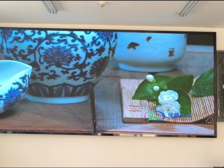 英山室內(nèi)全彩P1.86安裝完成    尺寸:3.84??1.76 像素點:2064??946