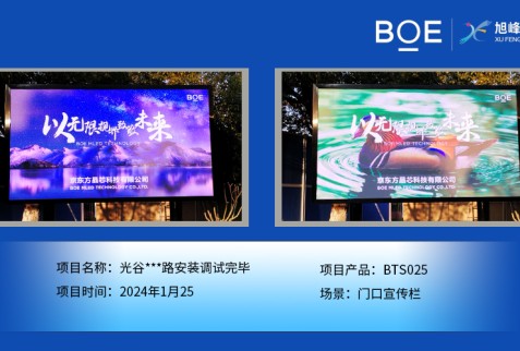 光谷*路門(mén)口宣傳欄BTS025安裝調(diào)試完畢